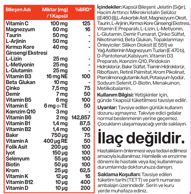 Simple Nutritions Multi VMA Multivitamin 30 Kapsül - Görsel 2